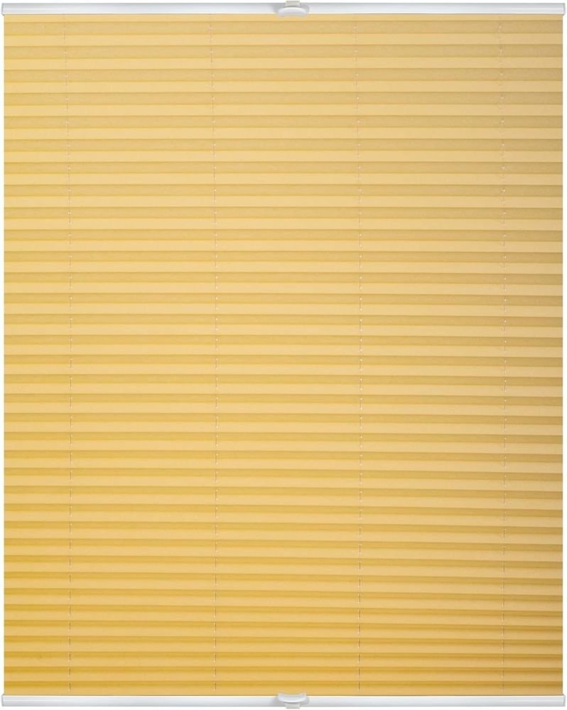 Lichtblick Sonnenschutzsysteme GmbH Plissee Nizza 65 cm x 130 cm (BxL) Gelb Tageslicht; einfache Installation mit Klemmträgern; verspannt Bild 1