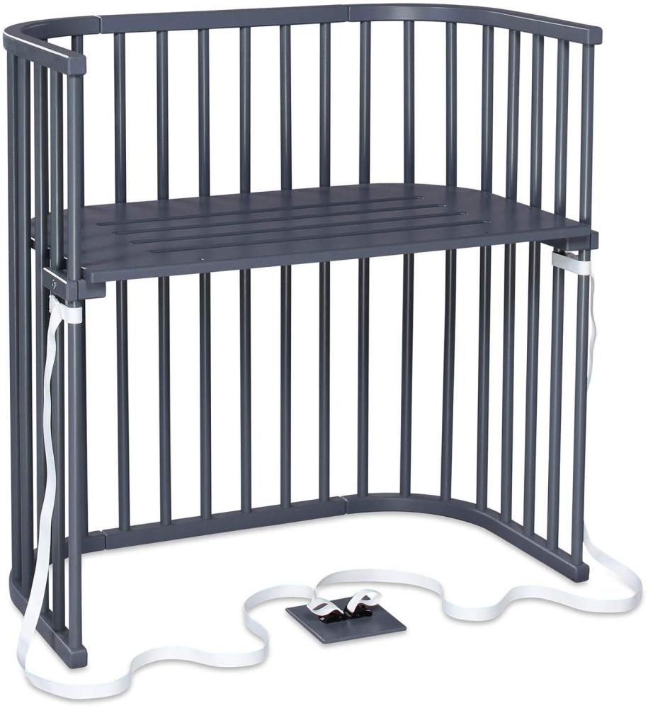 Babybay 'Boxspring' Beistellbett schiefergrau lackiert Bild 1