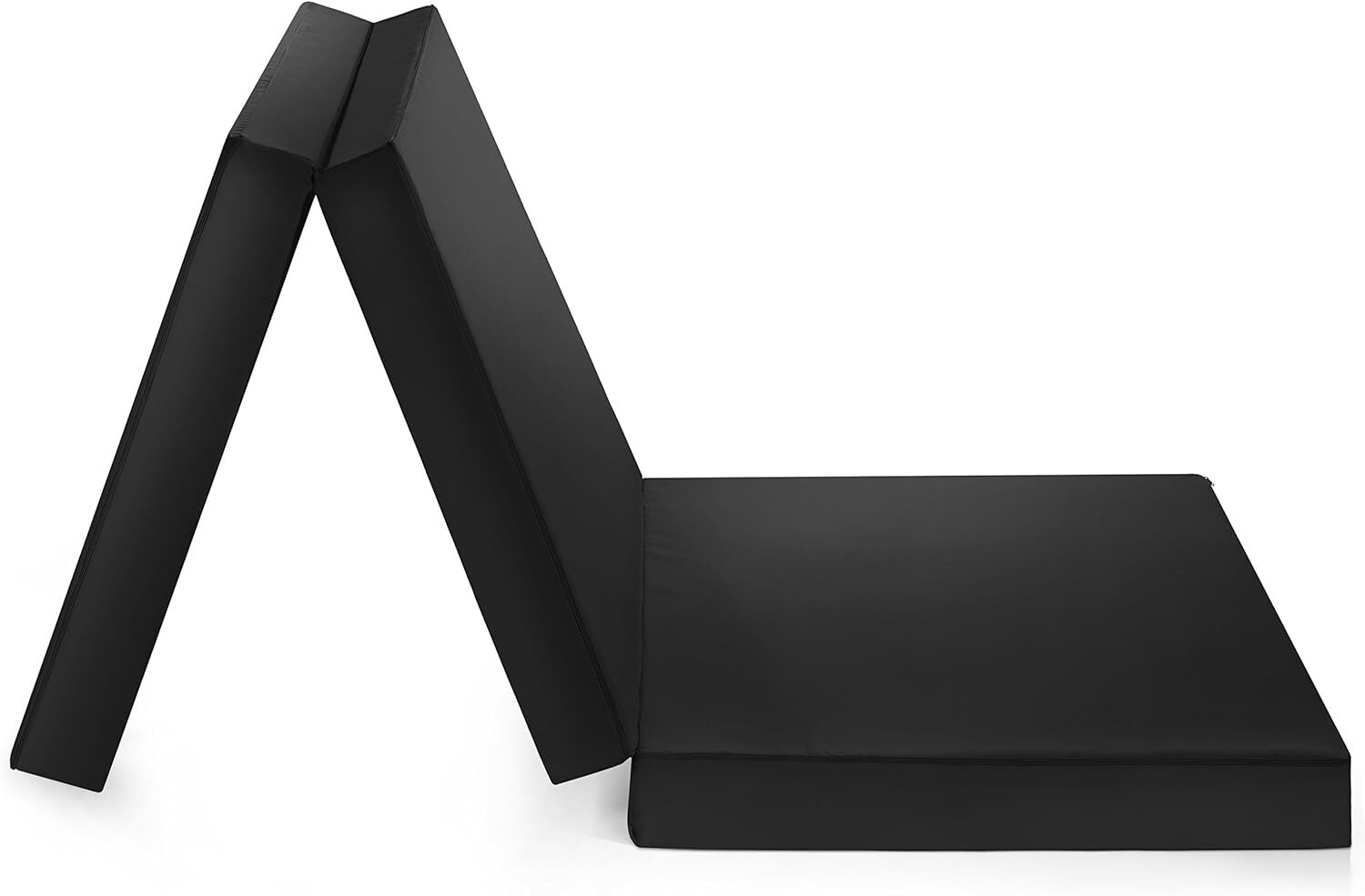 Badenia Trendline faltbare Gästematratze, mit Mikrofaserbezug, 196x65 cm Liegefläche, schwarz Bild 1