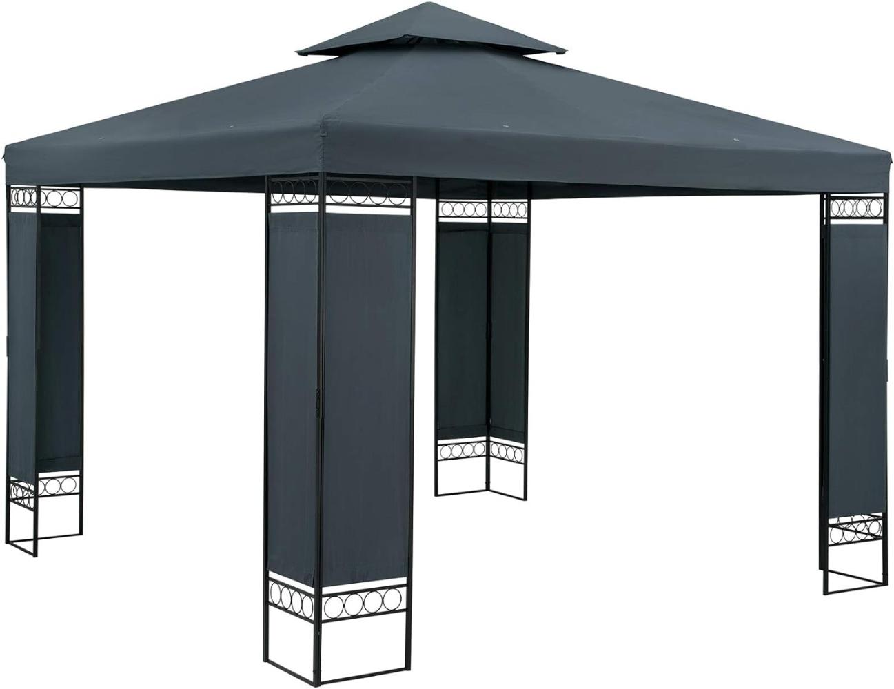 Deuba 'Lorca' Pavillon, wasserabweisend, Stahl / Polyester anthrazit, 3x3 m Bild 1