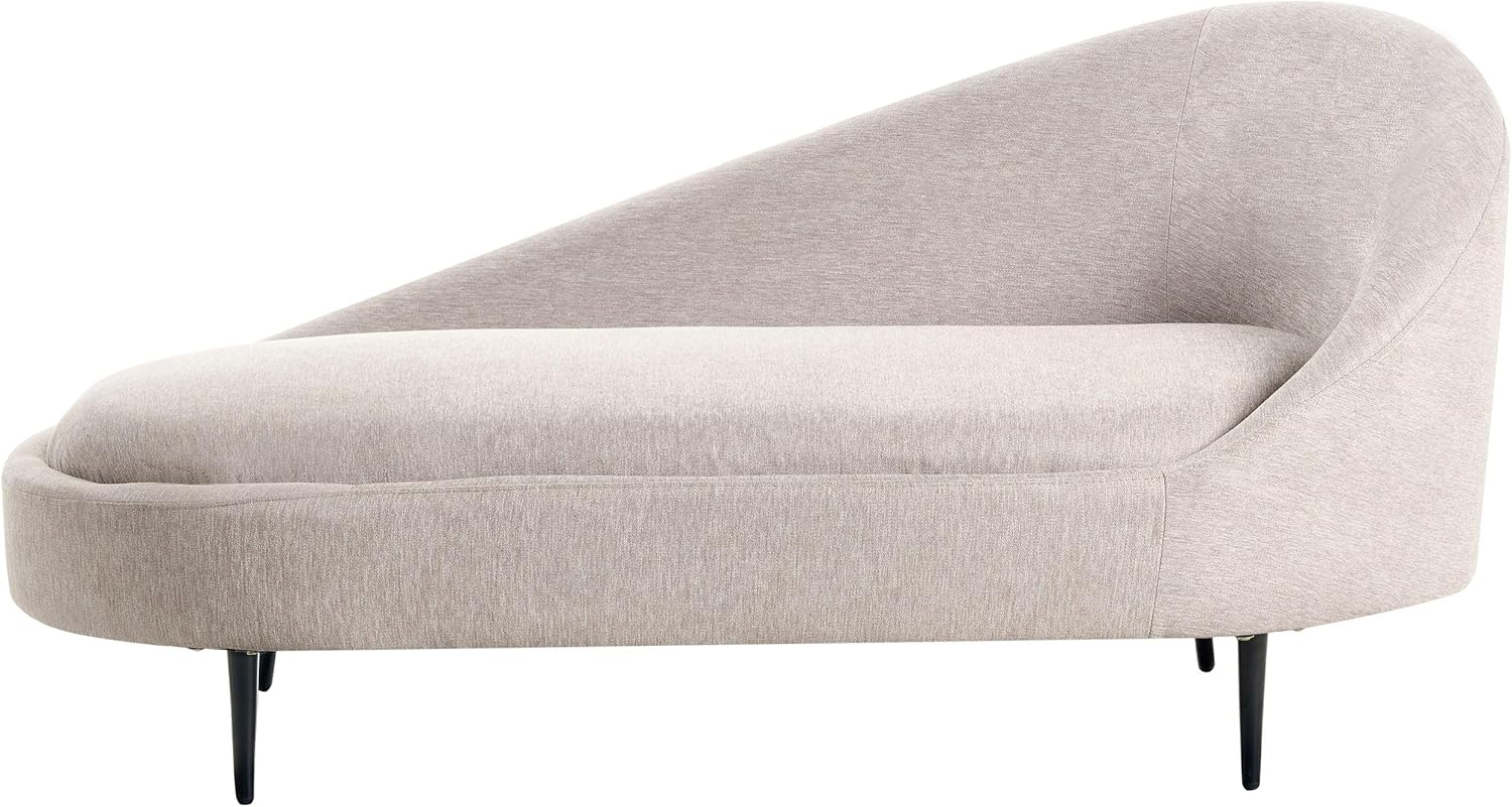 Chaiselongue Stoff taupe rechtsseitig VALREAS Bild 1