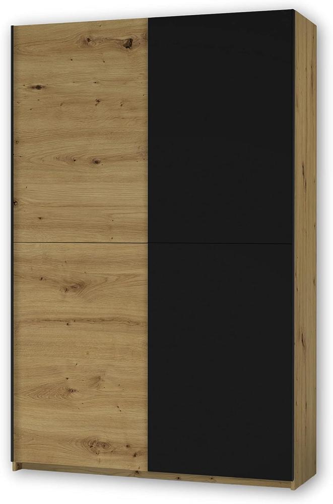 Schrank Schiebetüren Schwebetüren Kleiderschrank ca. 125 x 196 x 38 cm FAST Artisan Eiche Nb. Bild 1