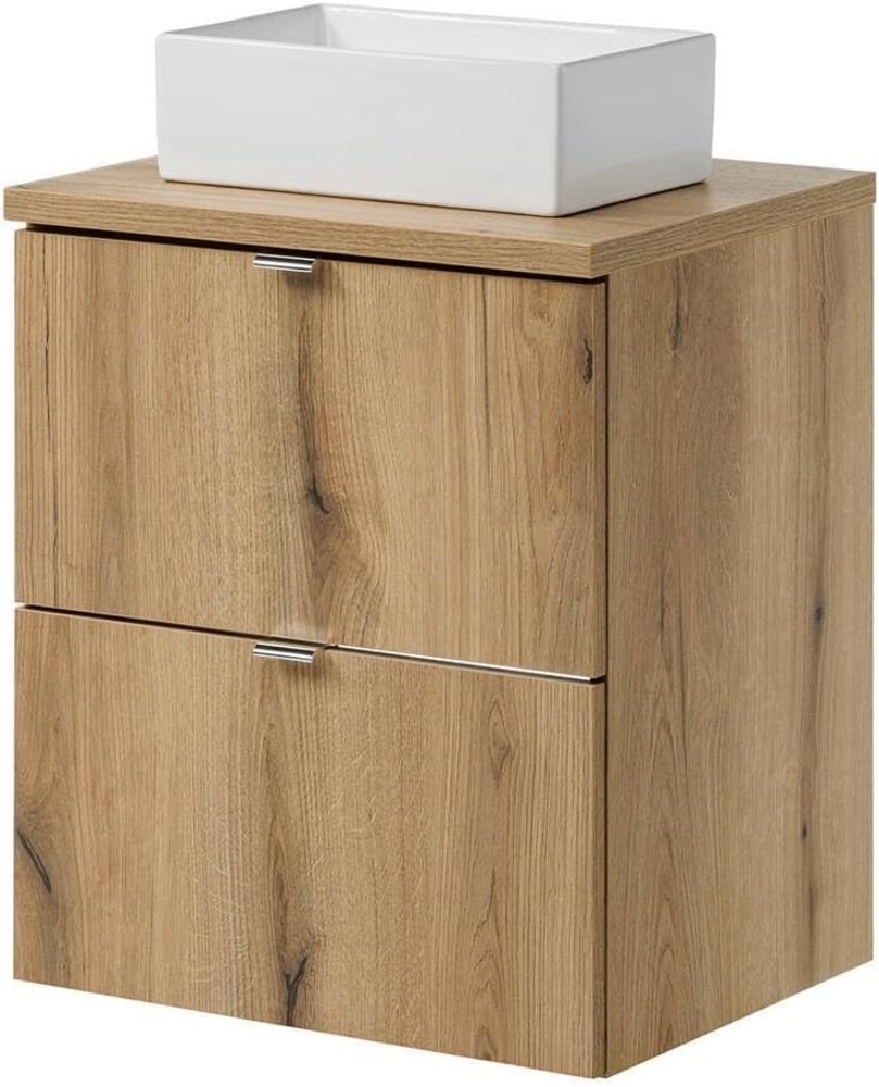 Waschtisch Skelbolu 50x71x40 cm Eicheoptik [en. casa] Bild 1