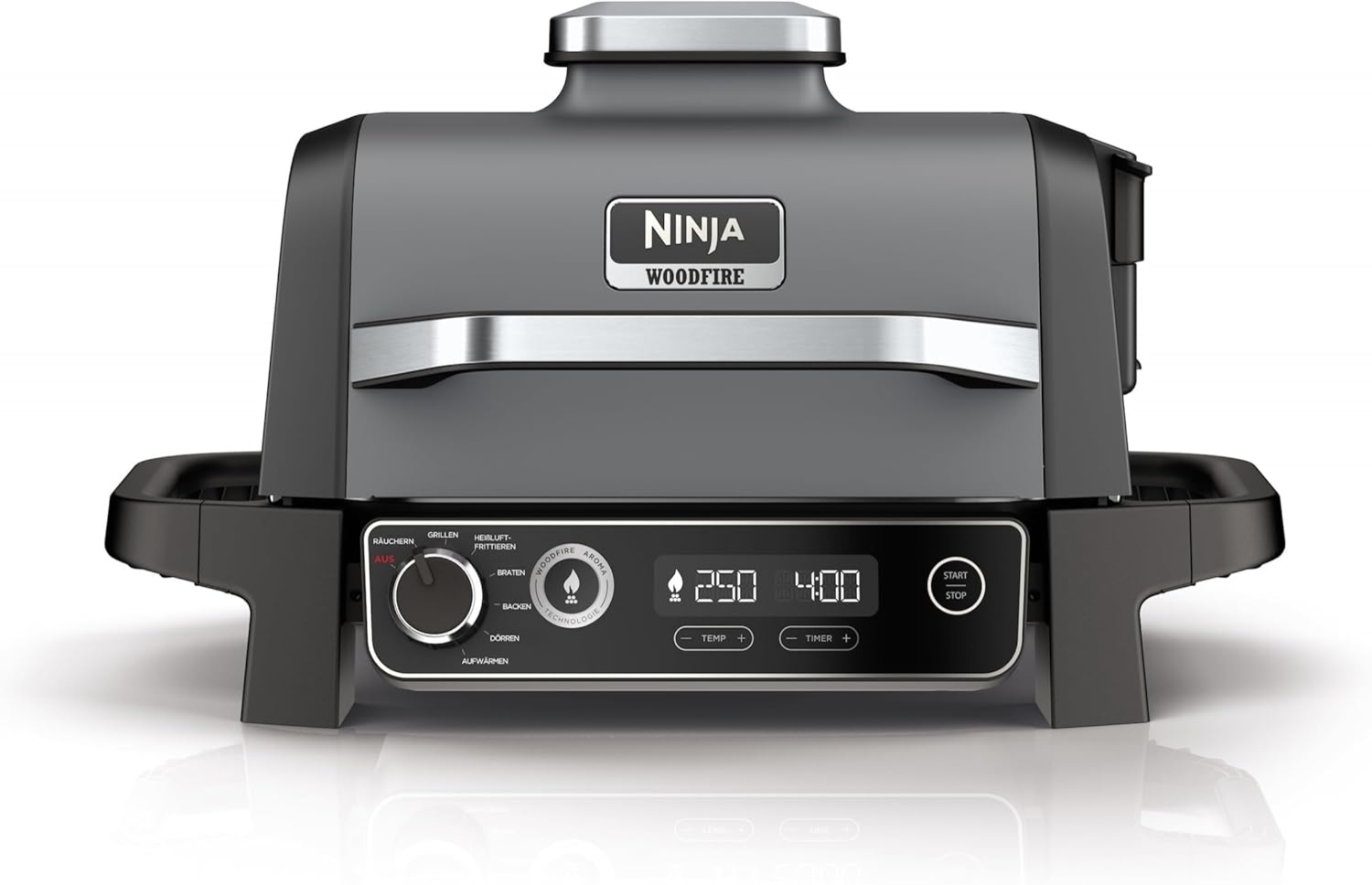 Ninja 'Woodfire' Outdoor Elektrogrill, Metall / Kunststoff schwarz, 2400 Watt, 34 x 46 x 46 cm Bild 1