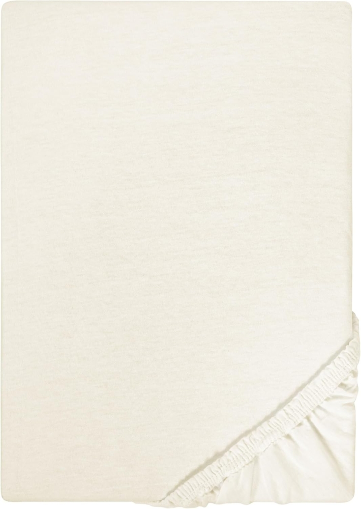 Castell Jersey-Stretch-Spannbetttuch, Natur, 1x 180x200 cm - 200x200 cm, 180x200 cm Bild 1