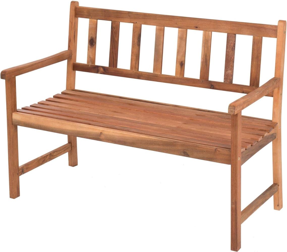 Estexo Gartenbank, 2-Sitzer, Akazienholz massiv, 118 x 57 x 91 cm Bild 1