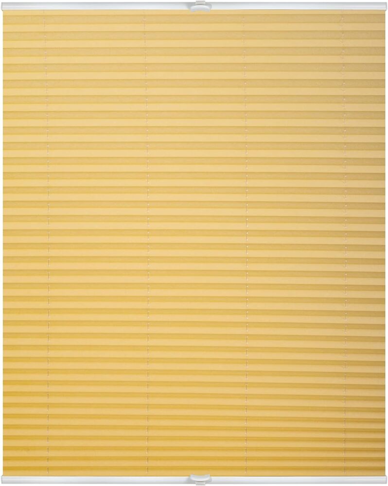 Lichtblick Sonnenschutzsysteme GmbH Plissee Nizza 50 cm x 130 cm (BxL) Gelb Tageslicht; einfache Installation mit Klemmträgern; verspannt Bild 1