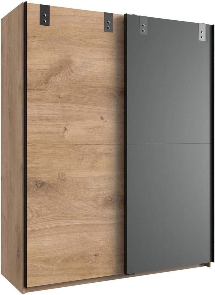 Schwebetürenschrank CARDIFF Eiche graphit 135 cm Bild 1