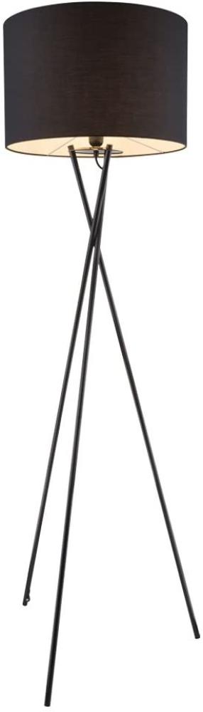 Globo 'Gustav' Standlampe, Textil-Schirm schwarz, Höhe: 160 cm Bild 1