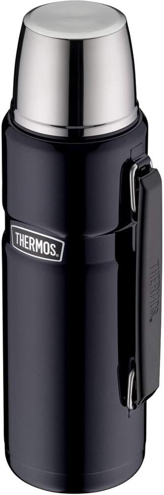 Thermos 4003. 256. 120 Isolierflasche Stainless King, 1,2 L, Edelstahl, blau Bild 1