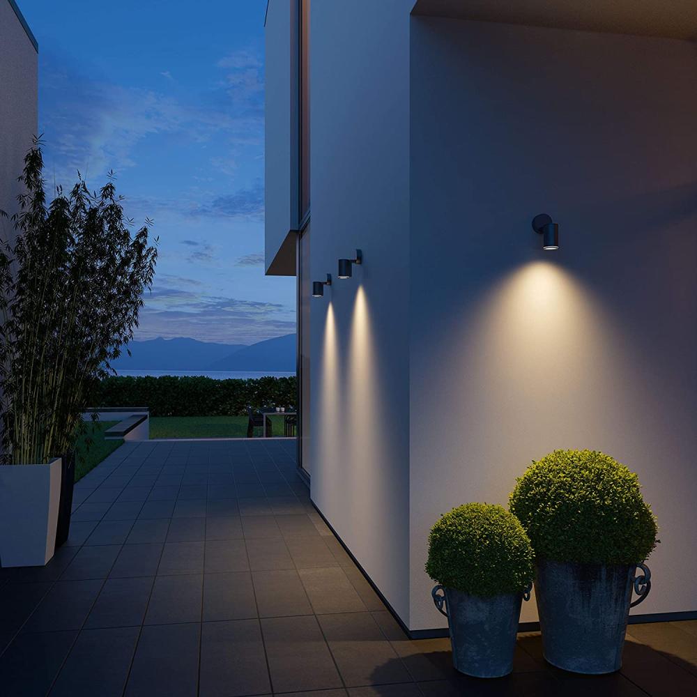LED-Außenwandstrahler Spot ONE S anthrazit, 90° Bewegungsmelder, inkl. GU10-Leuchtmittel, per Kabel vernetzbar, Aluminium, 7,47 W Bild 1