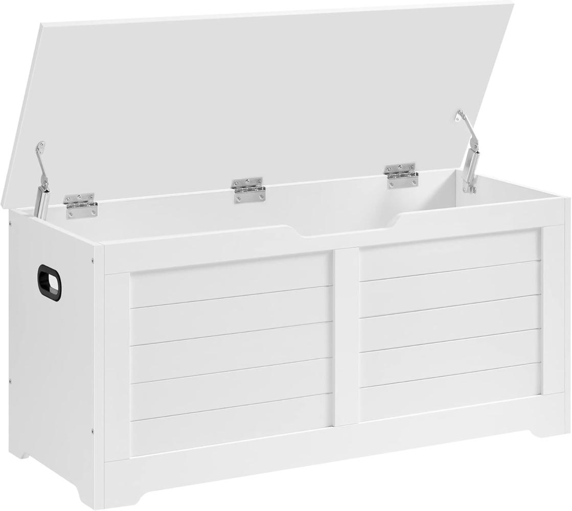 Vasagle Sitzbank bzw. Sitztruhe, weiß, 100 x 40 x 46 cm Bild 1
