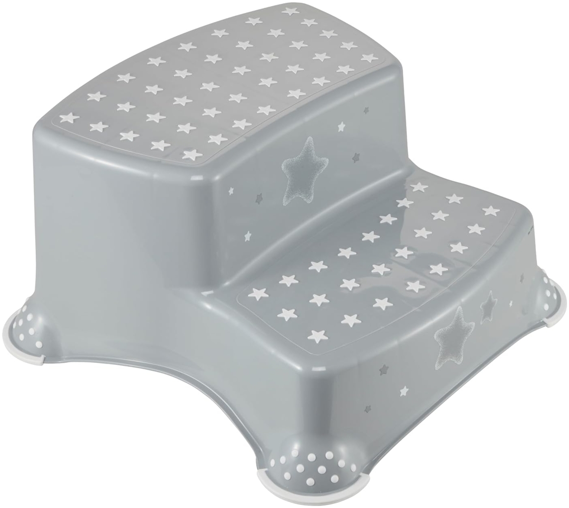 Keeeper Stars Tritthocker Schemel zweistufig mit Anti-Rutschfunktion Cosmic Grey Bild 1