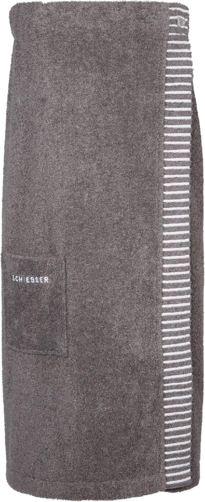 Schiesser 'Rom' Saunakilt, Baumwollfrottee dunkelgrau, 46-52 Bild 1