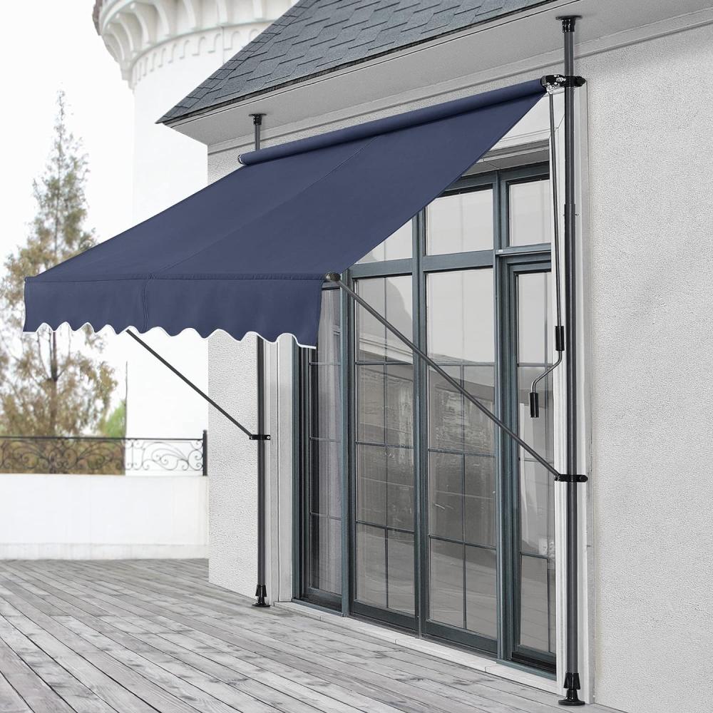 Klemmmarkise Stem 400x120x220-309 cm Dunkelblau [pro. tec] Bild 1