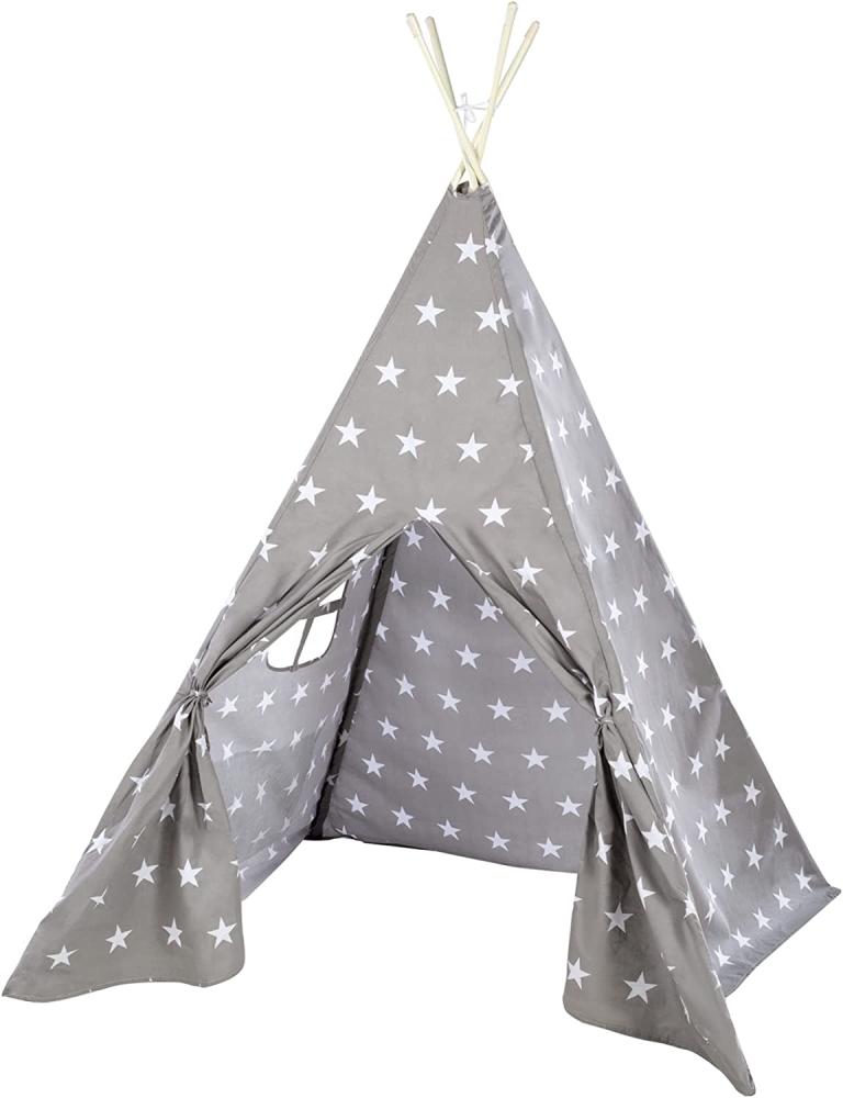 Roba 'Little Stars' Spielzelt, Polyester grau, 115 x 115 x 156 cm Bild 1