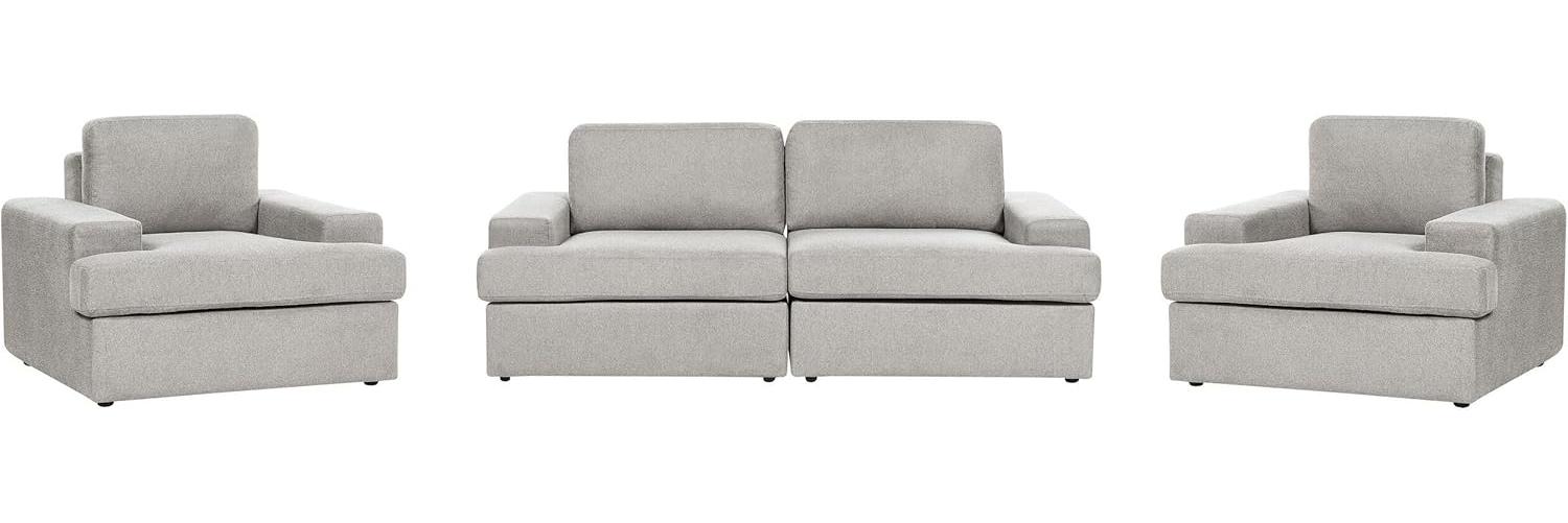 Sofa Set hellgrau 5-Sitzer ALLA Bild 1