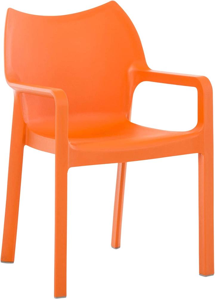 CLP Stuhl Diva Kunststoff-Gartenstuhl mit Armlehnen,orange Bild 1