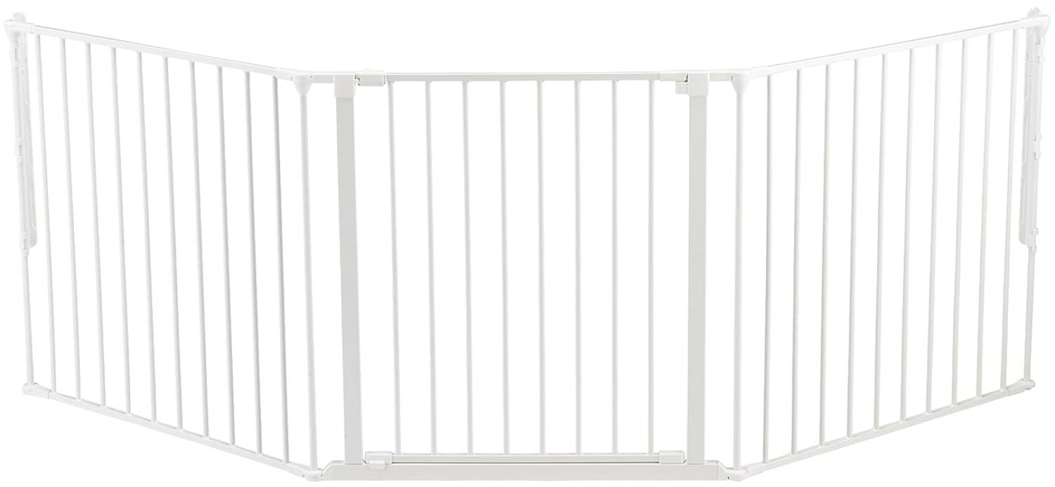 Baby Dan Konfigurationsgitter / Kaminschutzgitter Flex L, 90 - 223 cm - Hergestellt in Dänemark und vom TÜV GS geprüft, Farbe: Weiß Bild 1
