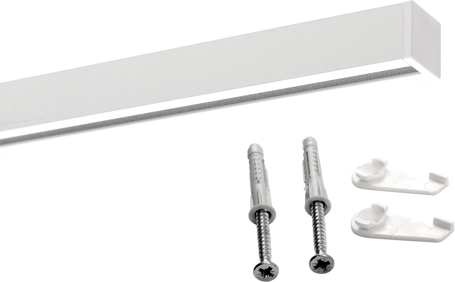 Deco-Raum® 'Square' Gardinenschiene, Aluminium, 430 cm, Weiß Bild 1