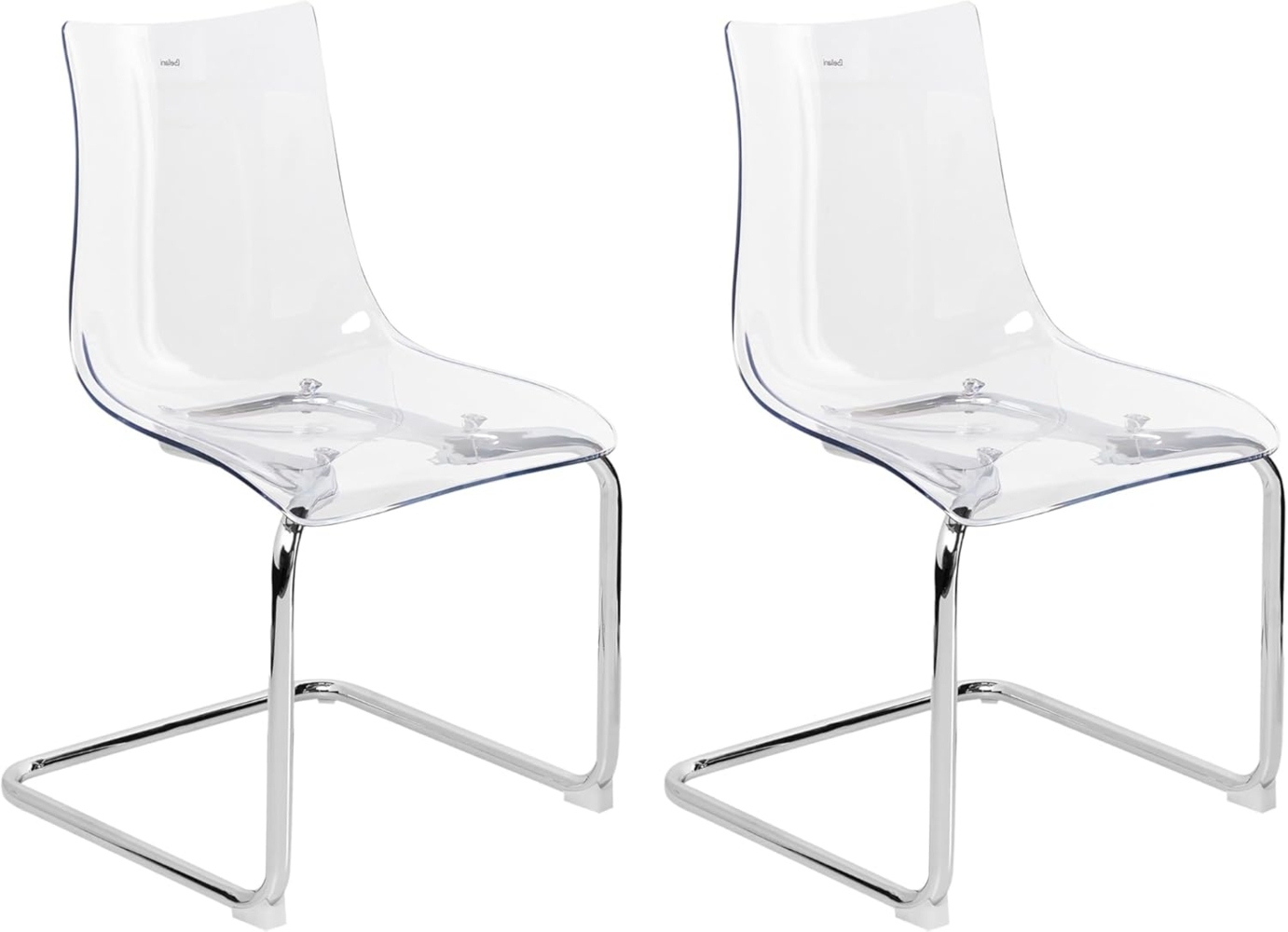 Esszimmerstuhl 2er Set MARSHALL Transparent Bild 1