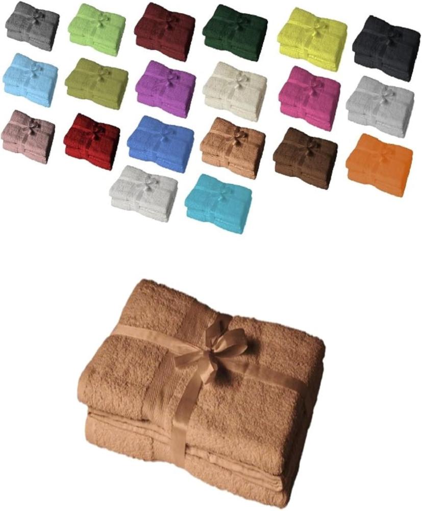 Handtuch 2er Set 80x200 cm Sand Bild 1