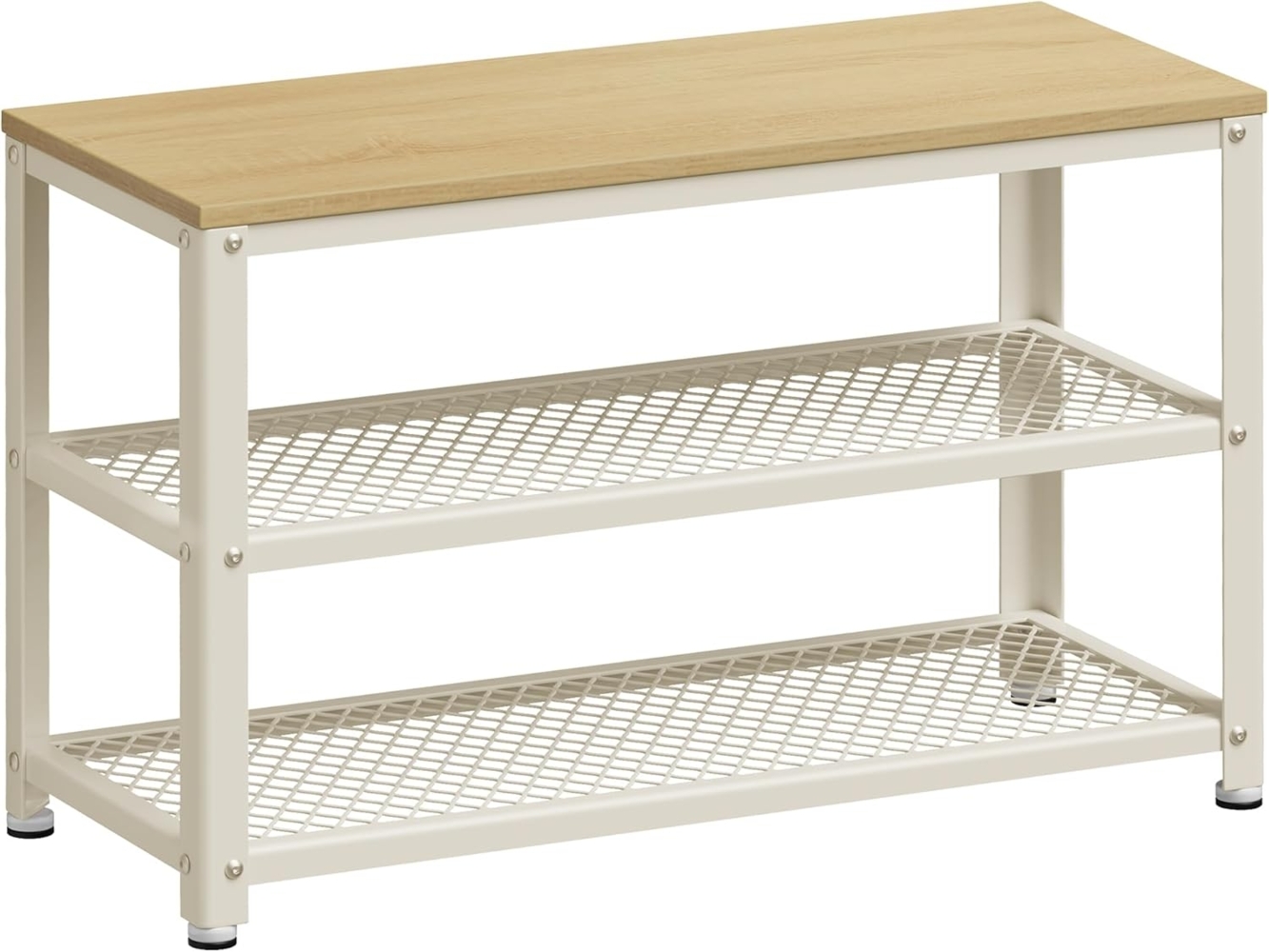 Vasagle Schuhbank Ablage für 6-8 Paar Schuhe, Stahl / Holzspanplatte beige, 73 x 30 x 45 cm Bild 1