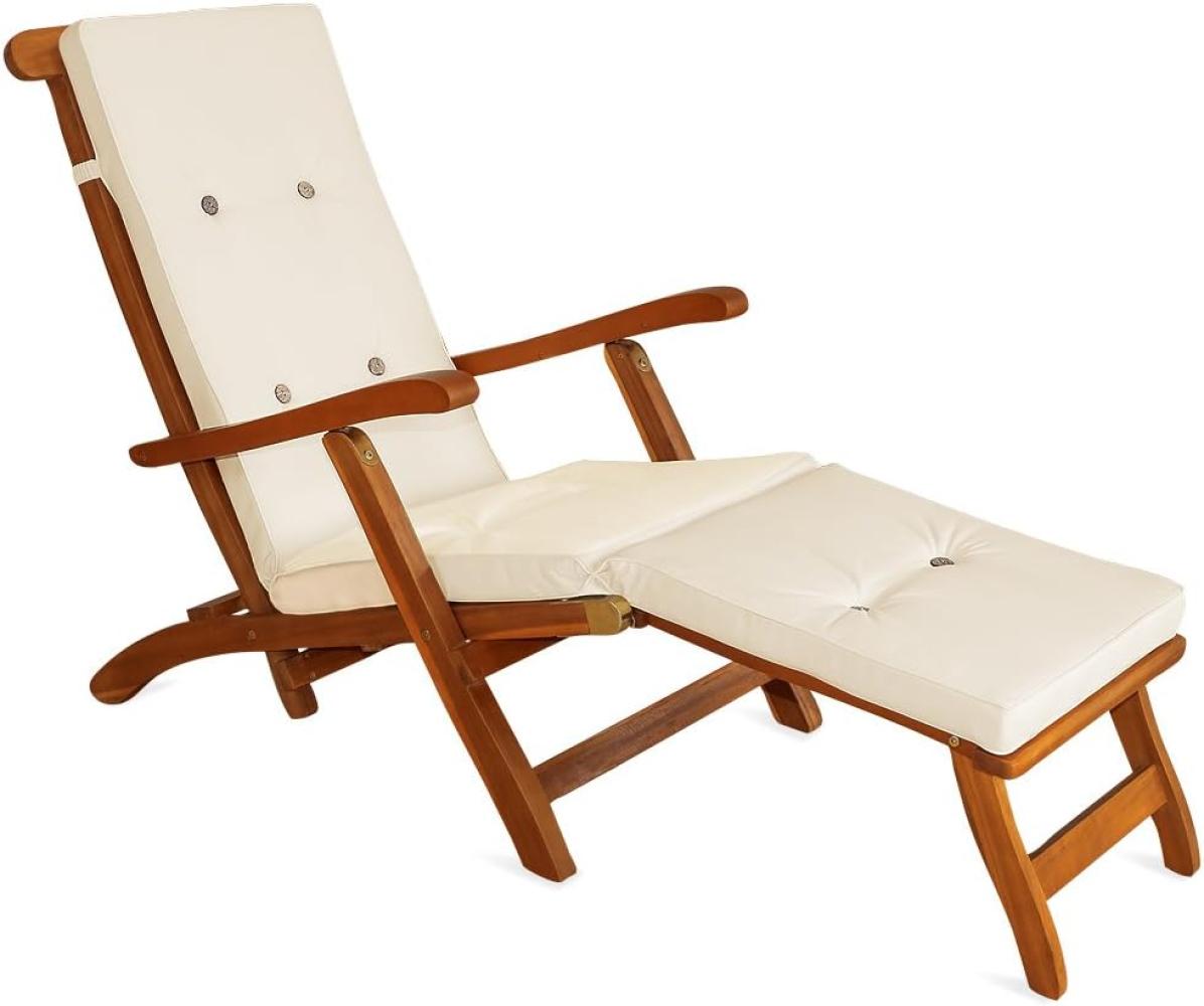 Detex Auflagekissen wasserabweisend, Polyester beige, 174 x 43 x 5 cm Bild 1
