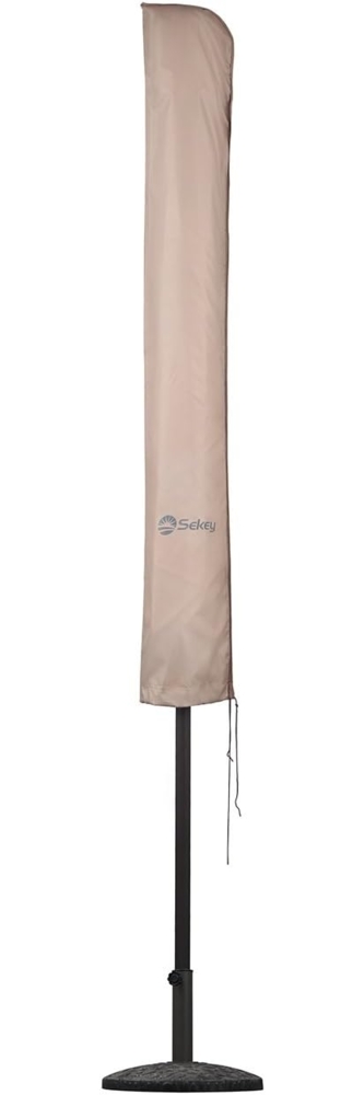 Sekey Schutzhülle für Ø 300 cm Sonnenschirm, Abdeckhauben für Sonnenschirm,100% Polyester, Taupe Bild 1
