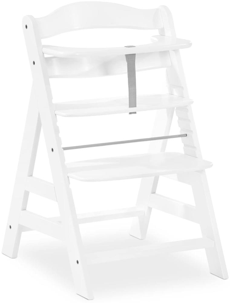 Hauck 'Alpha+' Treppenhochstuhl, weiß, ab 6 Monaten, mitwachsend, höhenverstellbar, bis 90 kg belastbar Bild 1