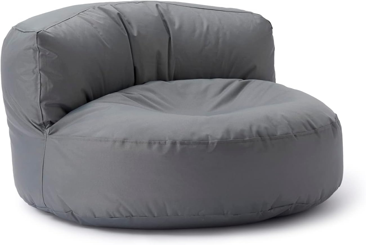 Lumaland runde Outdoor Sitzsack-Lounge, Polyester, Grau, 90 x 50 cm, 320 l Bild 1