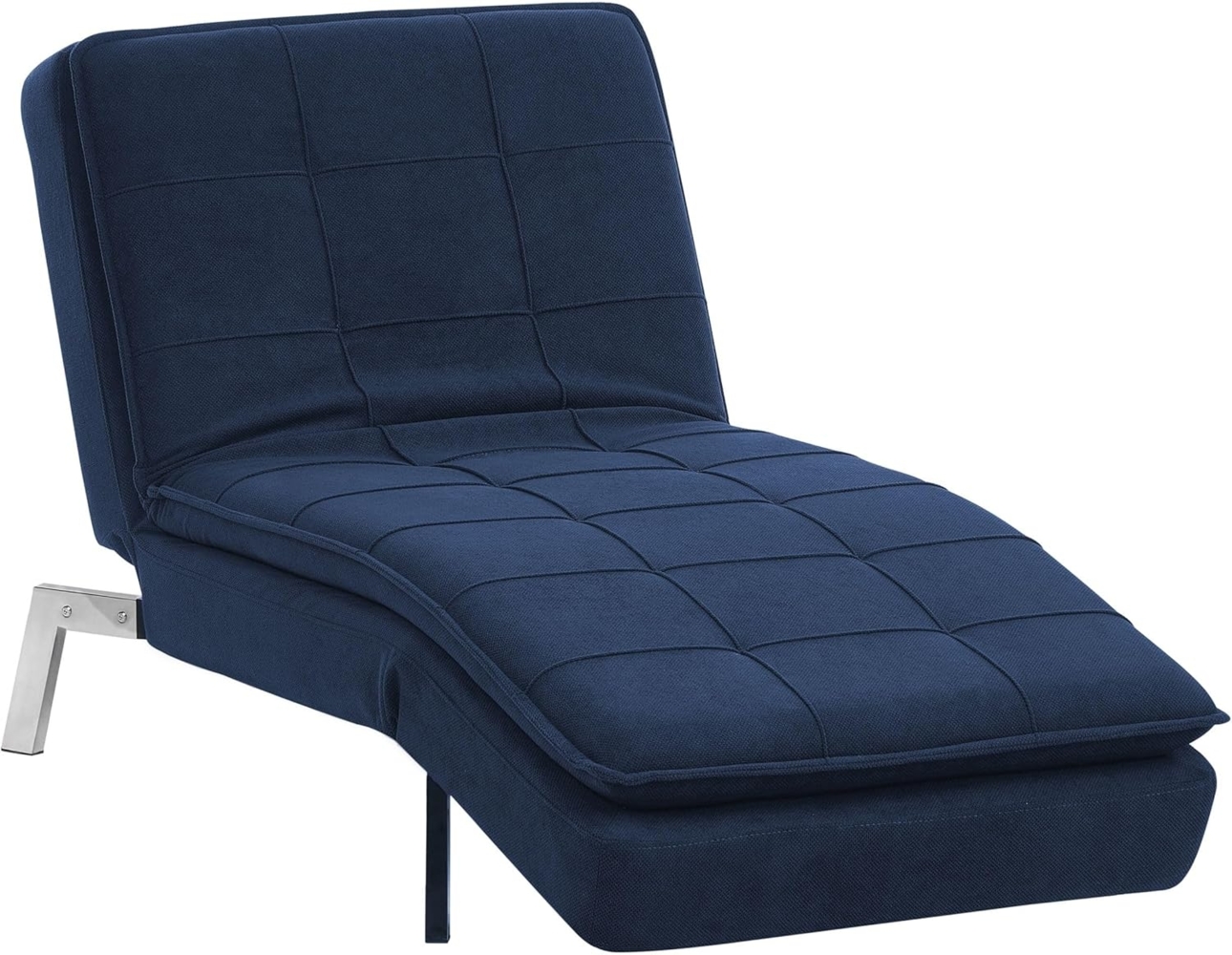 Beliani 'LOIRET' Chaiselongue verstellbar, Polyester, Marineblau Bild 1