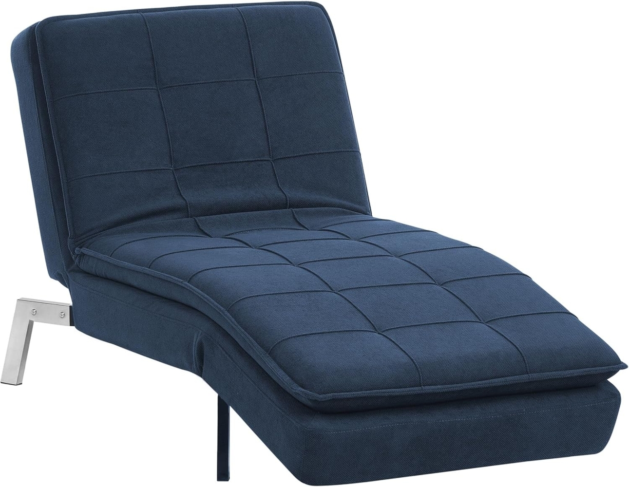 Beliani 'LOIRET' Chaiselongue verstellbar, Polyester, Marineblau Bild 1