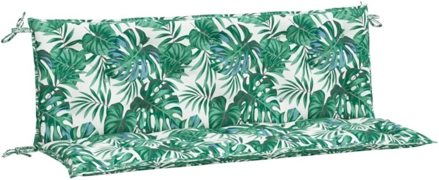 vidaXL Gartenbank-Auflagen 2 Stk. Blattmuster 150x50x7cm Oxford-Gewebe 379077 Bild 1