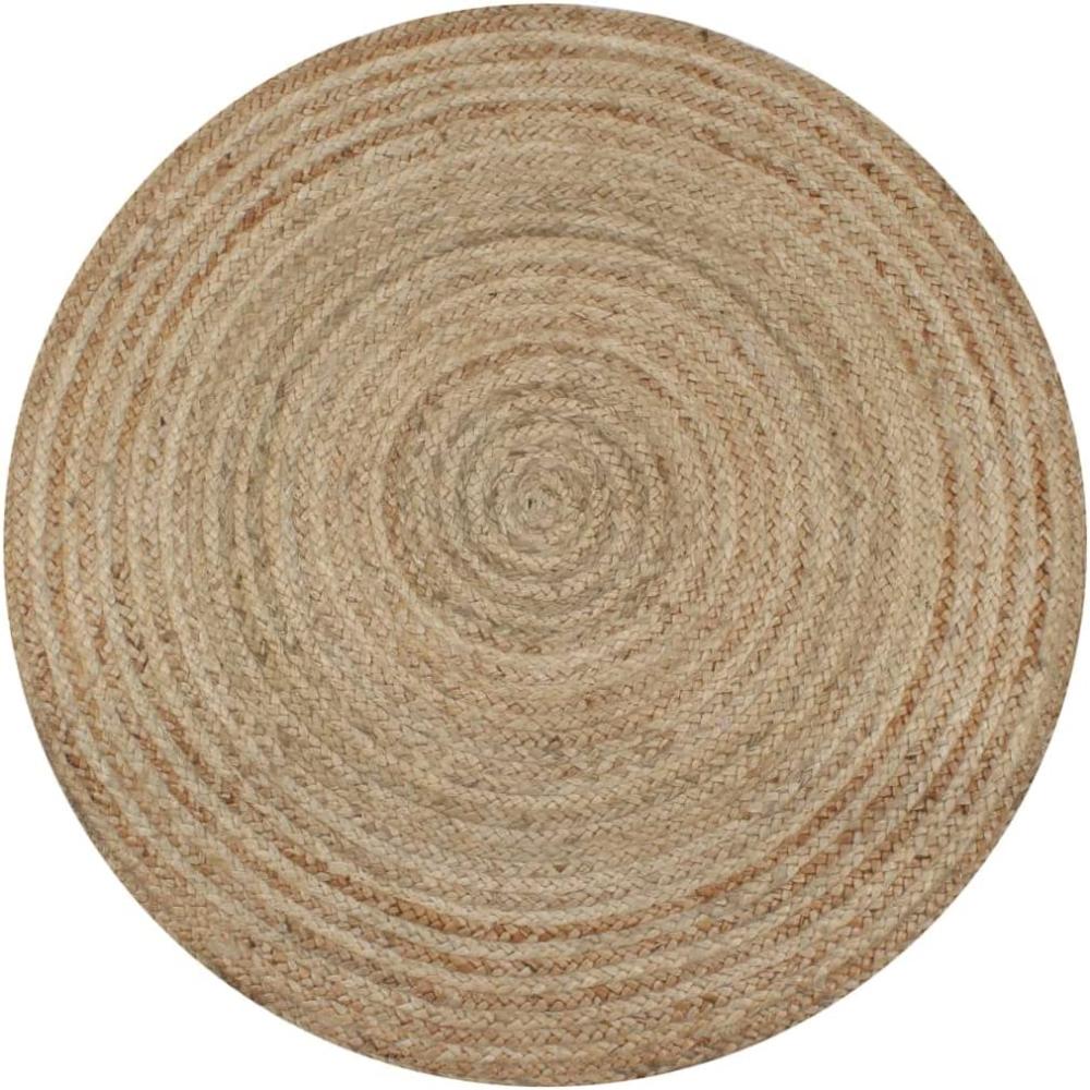 vidaXL Teppich Jute Geflochten 120 cm Rund 245337 Bild 1