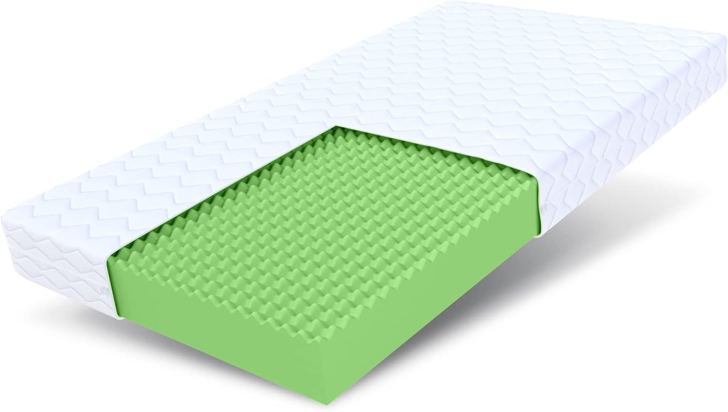 FDM PICCHI Schaumstoffmatratze 90x200 cm Matratze 12 cm Höhe Härtegrade H3 (Mittelhart) Polyurethanschaum Zweiseitig Bezug Abnehmbar Waschbar Bild 1