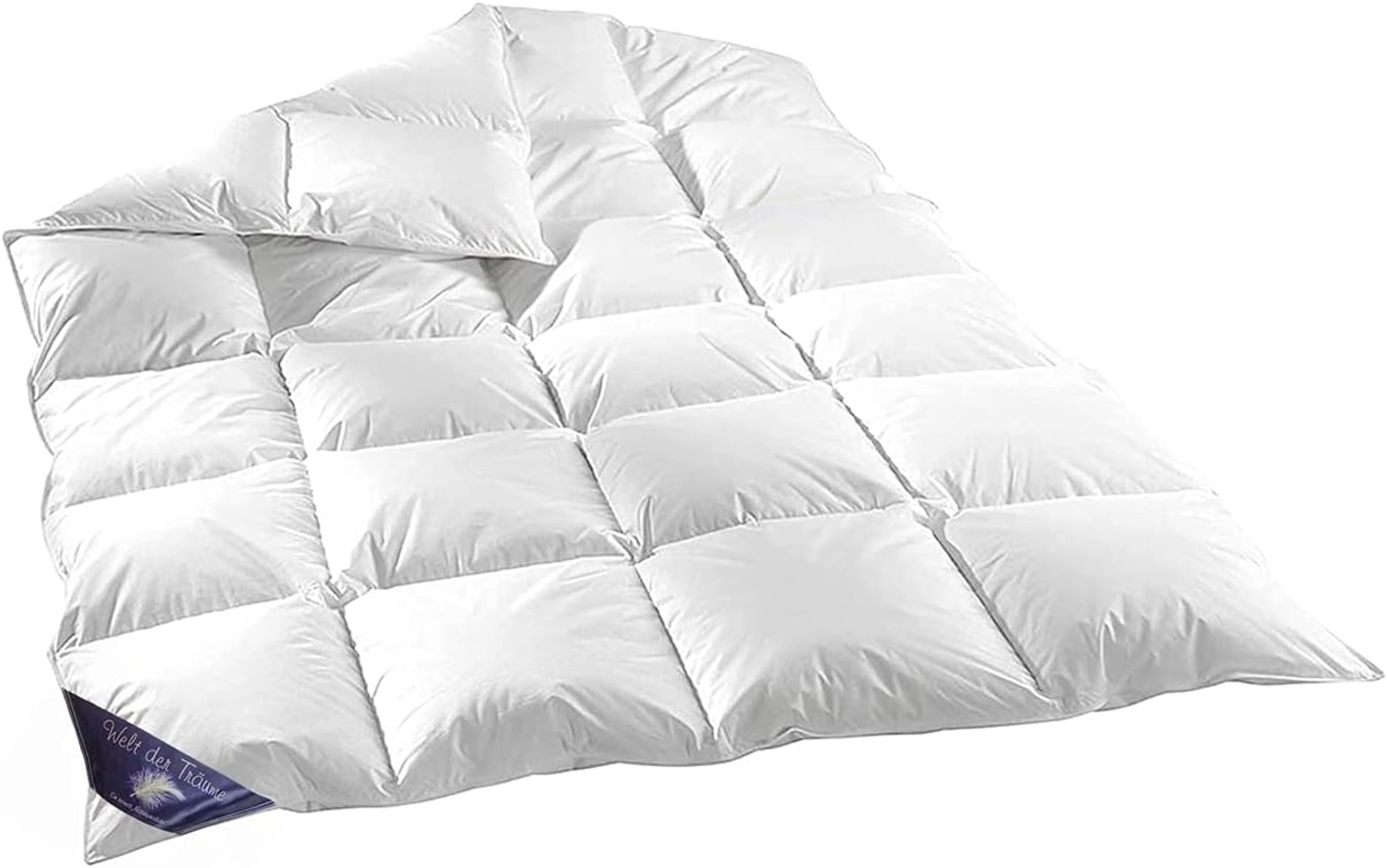 Welt der Träume Daunenbettdecke 90% Daunen 200x220 cm Daunendecke Bettdecke Winterdecke Steppdecke, Füllung: 90% Daunen/ 10% Federn, Daunendecke, Bettdecke, Steppdecke, Schlafdecke, Daunen Decke, Zudecke Bild 1