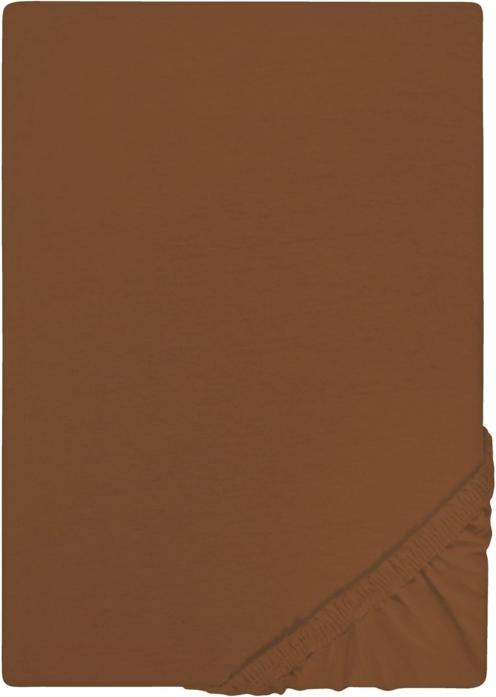 Castell Jersey-Stretch-Spannbetttuch 0077113, chocolate, 1x 140x200 cm - 160x200 cm Bild 1