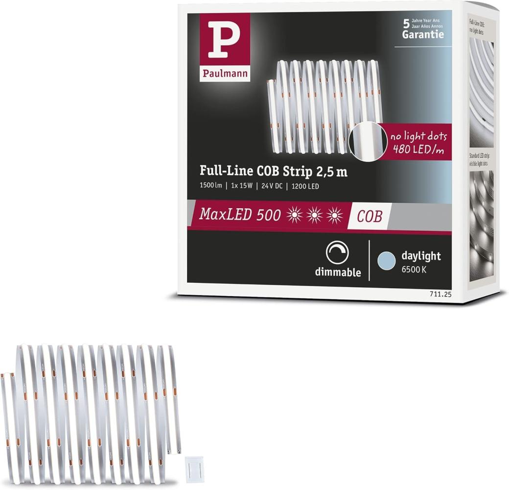 Paulmann 71125 MaxLED 500 LED Einzelstripe Full-Line COB 2,5m 6500K Bild 1