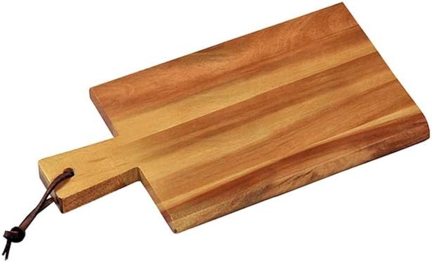 KESPER 28190 Schneid- u. Servierbrett aus Akazienholz mit Griff und Schlaufe / Vesperbrett / Brotzeitbrett Bild 1
