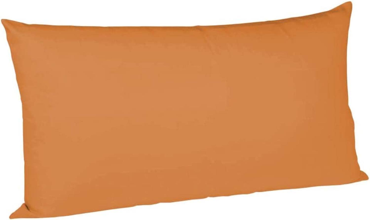 Fleuresse Mako-Satin-Kissenbezug uni colours Farbe orange 2044 40x80 cm Bild 1