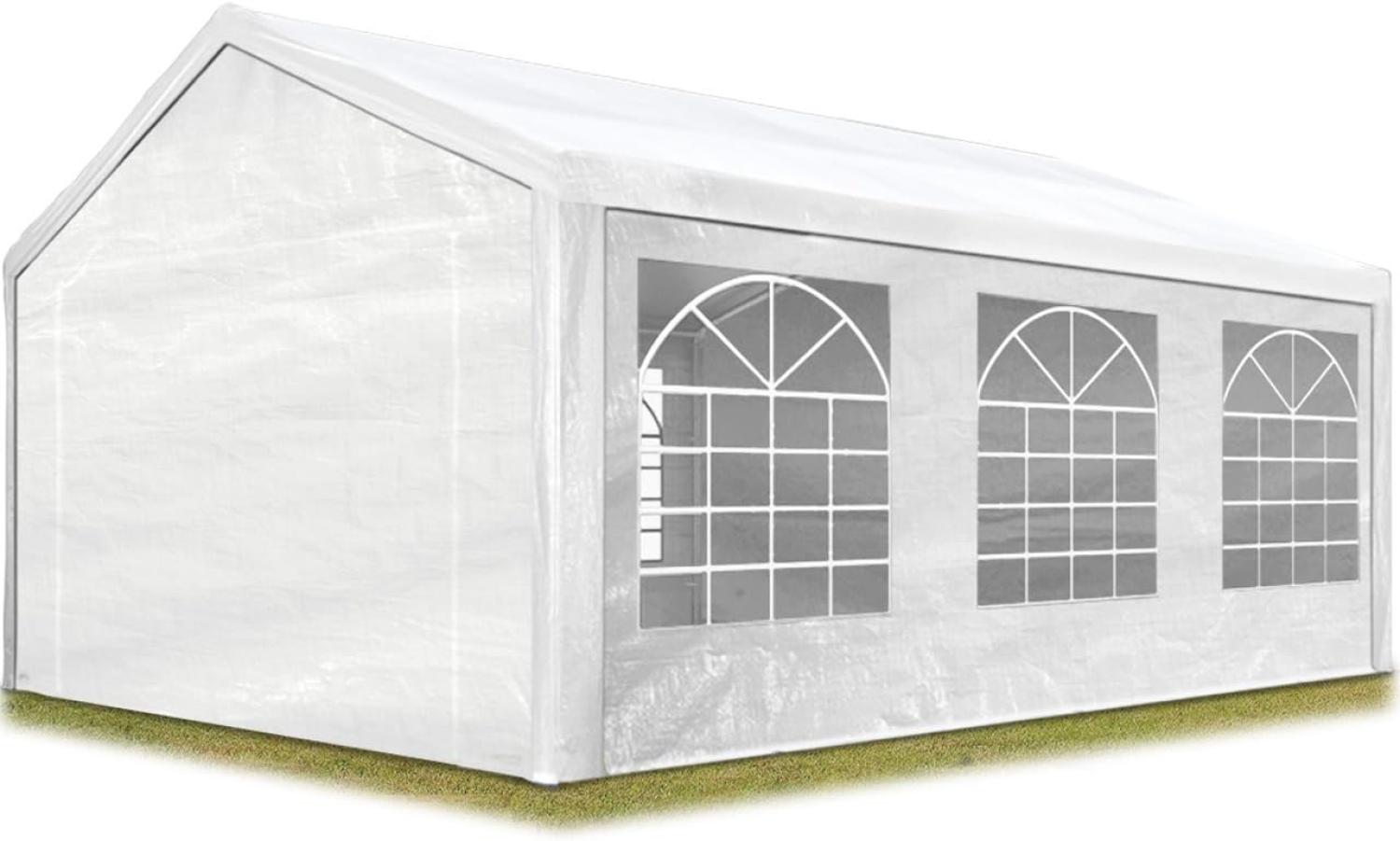Toolport Partyzelt Pavillon, PE Plane 350 N weiß, 3x6 m Bild 1