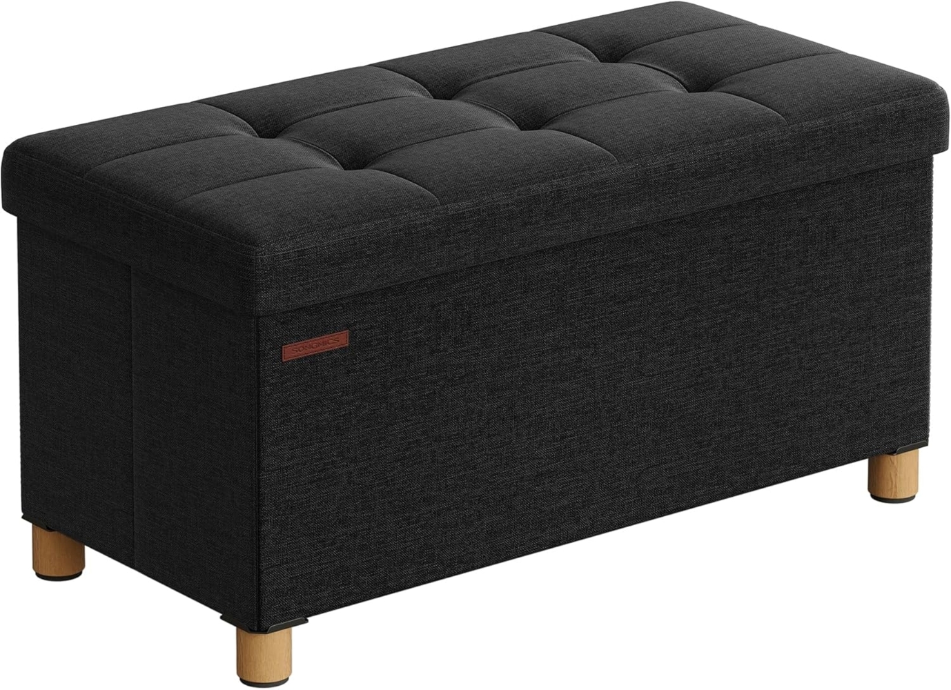Songmics Sitzbank sitzhocker, 76/110cm mit Stauraum, klappbare Sitztruhe, Fußbank Bild 1