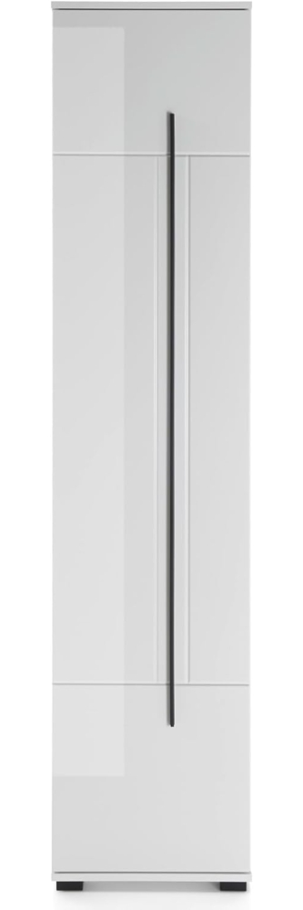 Badezimmer Hochschrank Design-D in Hochglanz weiß 45 x 200 cm Bild 1