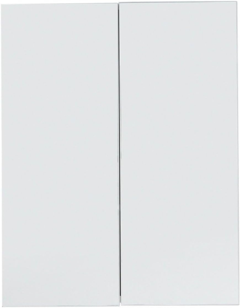 trendteam smart living Badezimmer Spiegelschrank Skin, 60 x 67 x 18 cm Front Spiegelglas, Korpus Weiß Melamin mit viel Stauraum, 60 x 67 x 18 cm (BxHxT) Bild 1