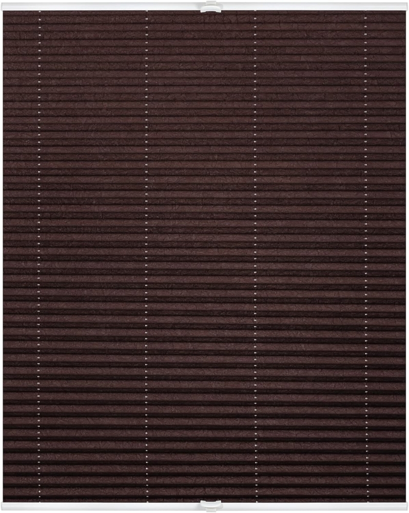 Lichtblick Sonnenschutzsysteme GmbH Plissee Nizza 50 cm x 130 cm (BxL) Braun Tageslicht; einfache Installation mit Klemmträgern; verspannt Bild 1