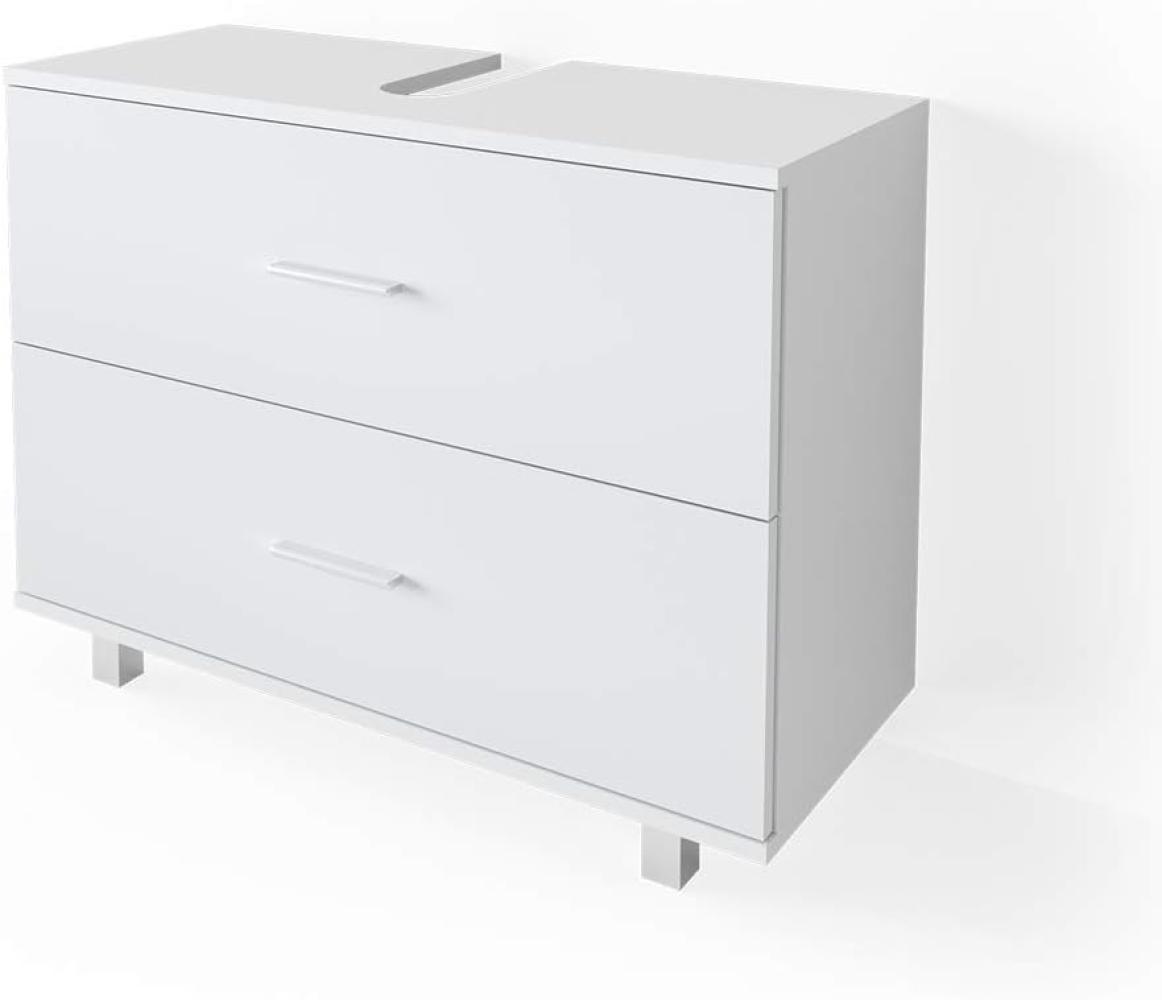 Vicco 'Ilias' Waschbeckenunterschrank, Spanplatte, 60,8 x 80 x 33 cm, Weiß Bild 1