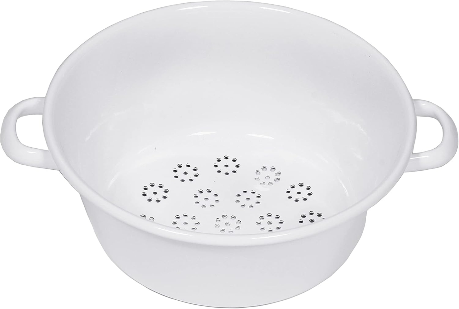 RIESS 0328-033 Gemüsesieb 26 cm, Emaille, CLASSIC, CLASSIC WEISS Bild 1