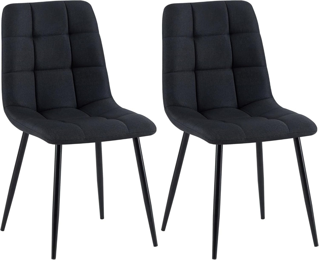 Esszimmerstuhl Tilde 2 Stühle schwarz Stoff Bild 1