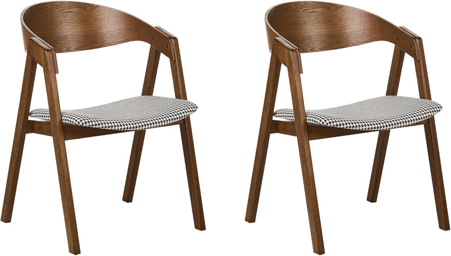 Esszimmerstuhl 2er Set YUBA Holz Schwarz-Weiß Bild 1